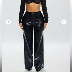 Fashion Nova Black Wide Leg Pants